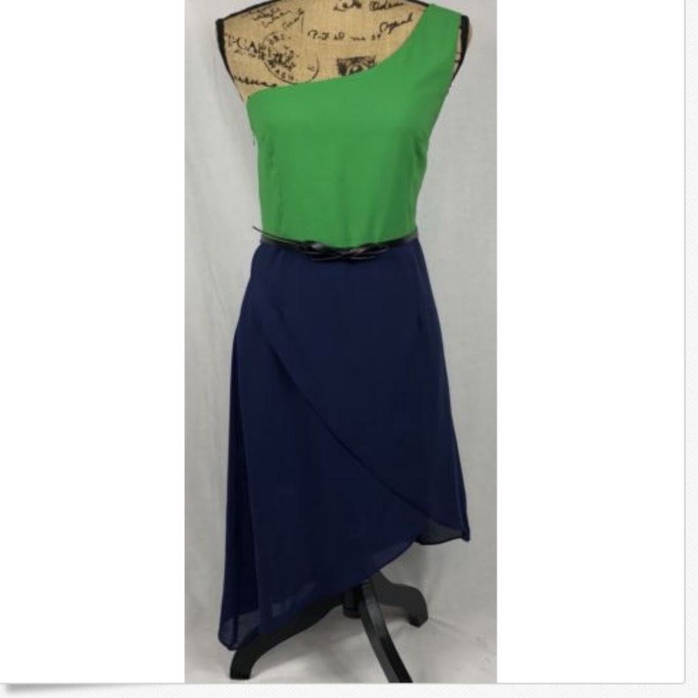 Ya Los Angeles One Shoulder Dress Large New